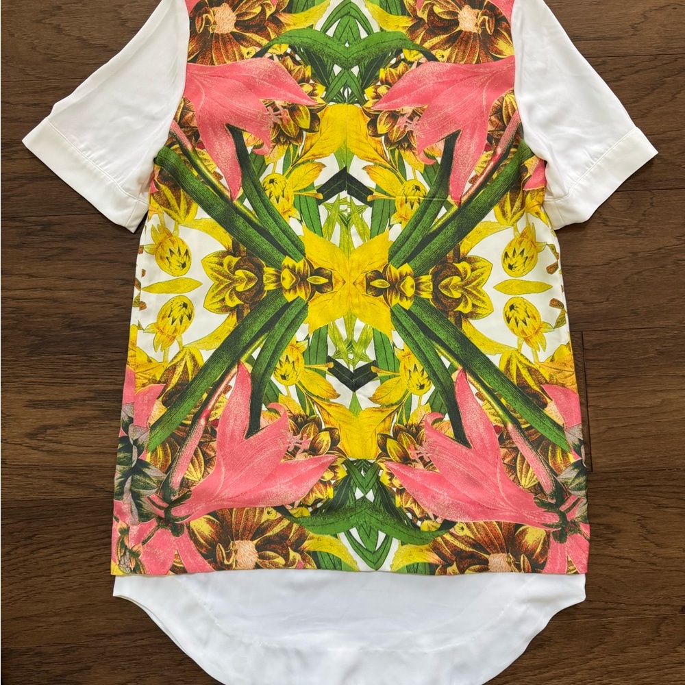 Finders Keepers Tropical Floral Mini Dress - Pink, Yellow, Green